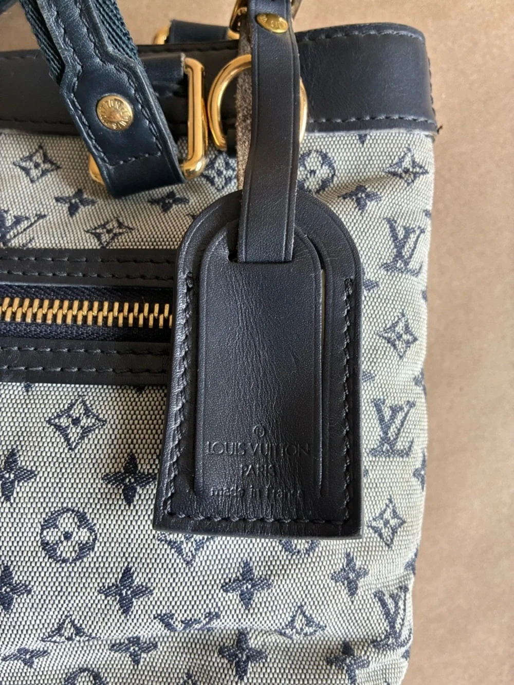 Louis Vuitton Blue Monogram Lin Lucille PM Bag